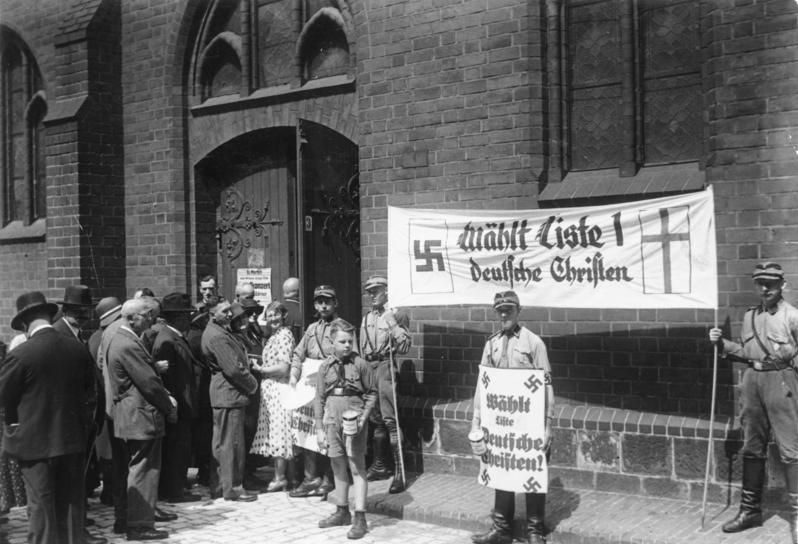 Kirchenwahl.- Propaganda der "Deutschen Christen" in Berlin