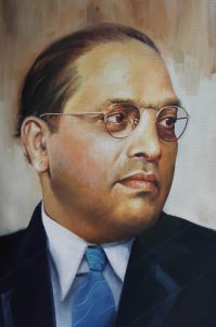 Photo Credit: Oil painting of Dr. B.R. Ambedkar by artist Rajasekharan Parameswaran